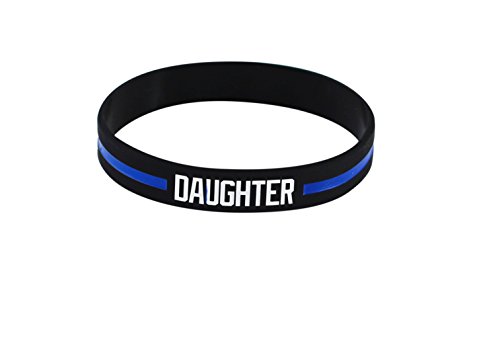 Forge Thin Blue Line Police Officer Awareness Silicone Band 7.5