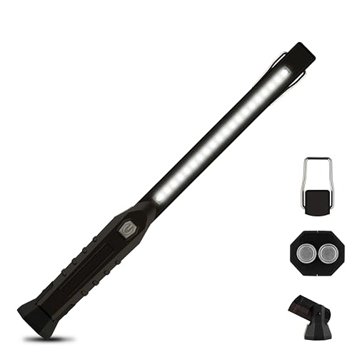 REV LED Arbeitsleuchte - Kompakte Akku Handlampe mit klappbarem Standfuß & Aufhängehaken, Inspektionslampe - ideal für Werkstatt & KFZ, grau REV LED Arbeitsleuchte - Kompakte Akku Handlampe mit klappbarem Standfuß & Aufhängehaken, Inspektionslampe - ideal für Werkstatt & KFZ, grau