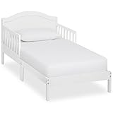 Dream On Me Sydney Toddler Bed in White, Greenguard Gold Certified, JPMA Certified, Low To Floor Design, Non-Toxic Finish, Safety Rails, Made Of Pinewood