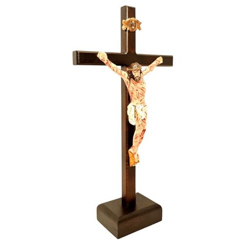 Crucifixo de mesa 33 cm com Cristo Chagado