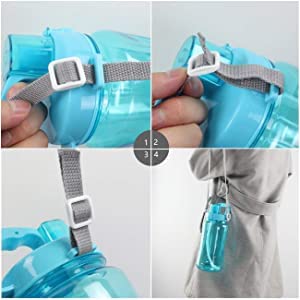 Image of Plastic Big Capacity 2 Liter Sports Water Bottle Porteble Mouth with Intack Ml Marking