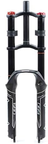 VXXV Snow/Beach Bike Suspension Fork 20 Inch, Double Shoulder AIR System 1-1/8" for 20 X 4.0 Bicycle Wheels (Color : Black)