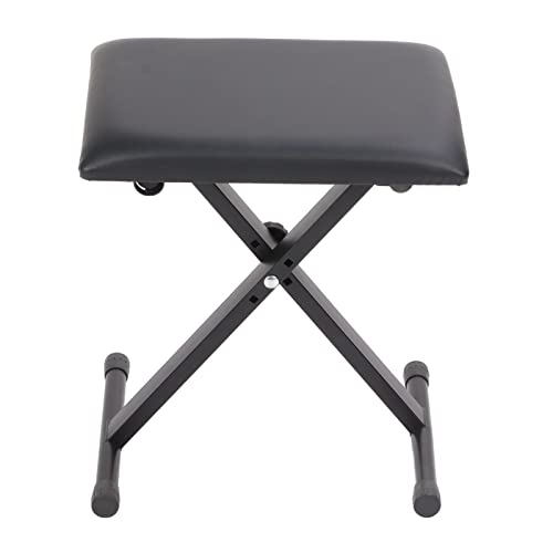 Tabouret Pliant, Tabouret de Tatouage en Cuir PU, Tabouret de Bar sans Dossier à Hauteur Réglable pour Salons de Massage de Tatouage, Salle de Jeux de Loisirs, Noir