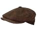 Produktbild WEROR Herren & Damen Schiebermütze aus Leder Flatcap Schirmmütze Mütze 263 42033 (Braun, 58 cm)