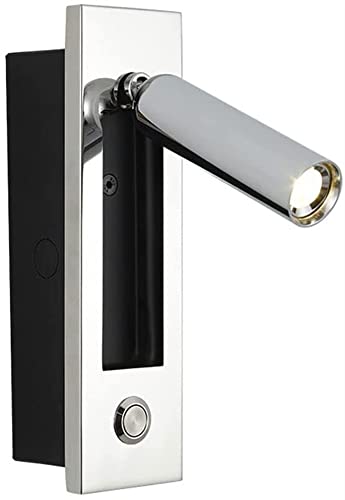Lámpara de lectura de cabecera moderna LED de 350 grados foco empotrable blanco