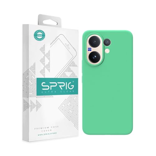 Image of SPRIG Compatible with Vivo V60 Premium SilkTone Back Cover Drop Tested Shock Proof Mobile Case for Men, Women, Boys and Girls with Camera Protection (Pastel Green)