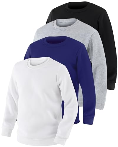 Taiyin 4 Pack Men's Crewneck Sweatshirts Bulk Plush lightweight Fleece  Crewneck Sweatshirt Adult Athletic Pullover Sweater(S) at Amazon Men’s  Clothing ...
