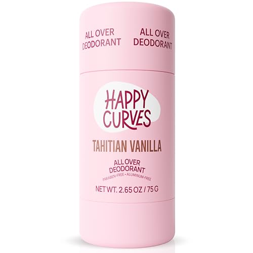 HAPPY CURVES All Over Whole Body Deodorant for Women - Aluminum-Free - Invisible All Day Layer of...