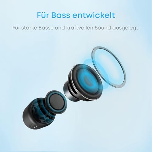 Anker Soundcore mini Bluetooth Lautsprecher mit 15 Stunden Spielzeit, Fantastischer Sound, 20 Meter Bluetooth Reichweite, FM Radio und intensiver Bass(Schwarz) – Bild 5