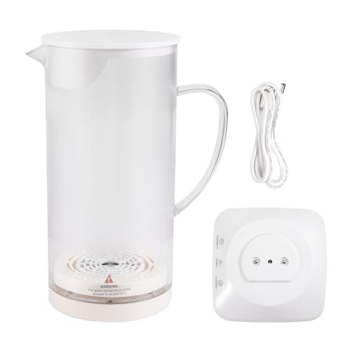 Pichet d'eau riche en hydrogène 1100 ml avec système d'électrolyse USB