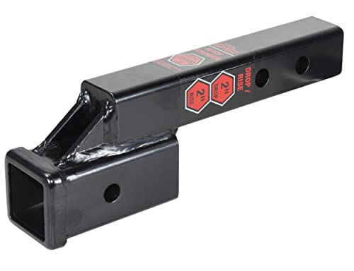 TOPTOW 64121 2-inch Receiver Trailer Hitch Extension Riser with 2-inch Rise/Drop, Solid Shank, 10000lbs Capacity, Anti-Rattle Bolt by TOPTOW - Used condition - US$39.08
