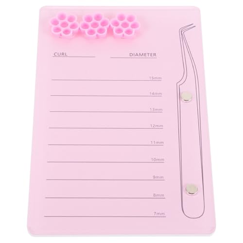 Mikikit Paleta de Pestañas Acrílica Reutilizable Borde Soporte Magnético para Extensiones 7-15 MM Herramienta para Uso en Salón de Belleza Color Aleatorio Varios estilos