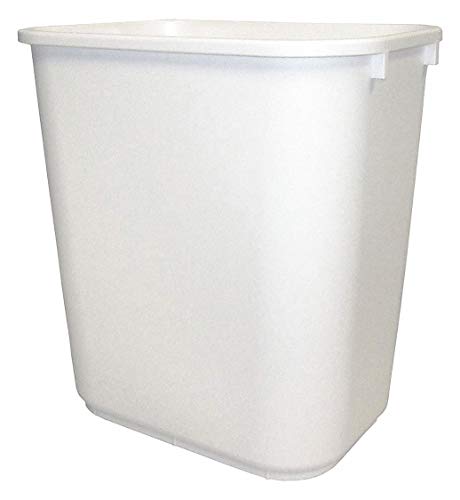 7 gal. Rectangular White Trash Can