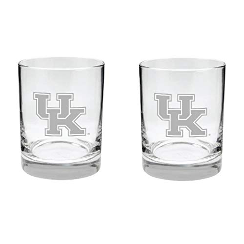 RFSJ INC. Kentucky Wildcats Satin Finish Rock Glass Set of 2 14oz