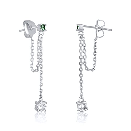 Boucles d'oreilles chaîne colorée exquise bijou de perçage luxe