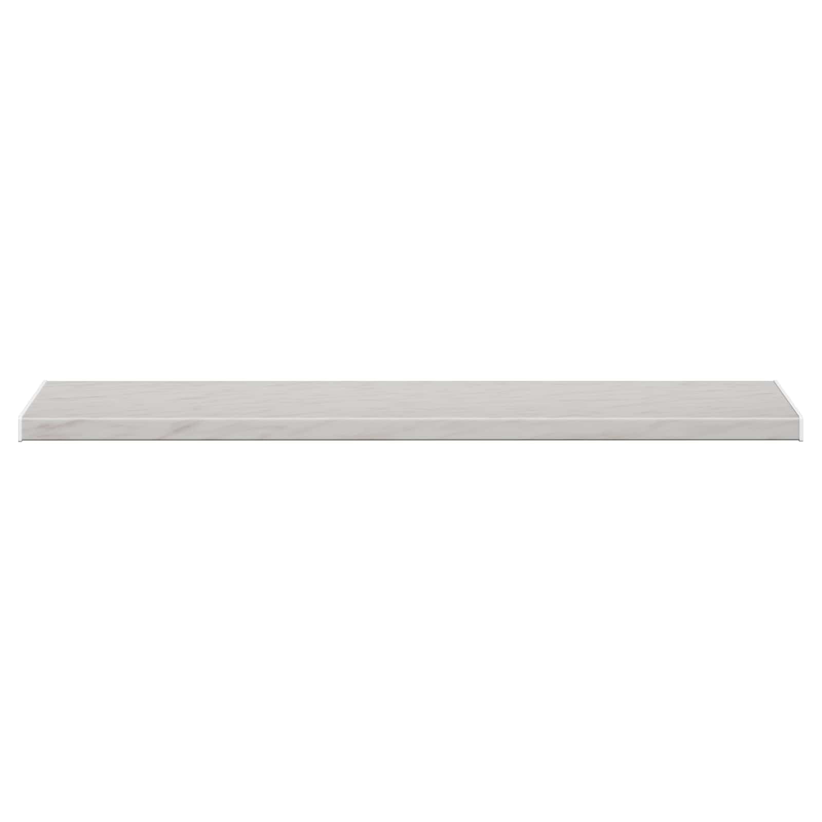 davanzale moderno in PVC, 160 x 45 x 4,5 cm, effetto marmo bianco, per interni ed esterni, facile da pulire, resistente all'umidità, facile da montare con adesivo standard