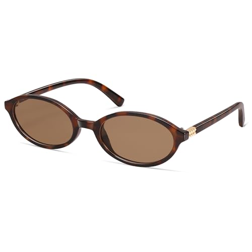 Retro Oval Sunglasses for Women Men Small 90s Trendy Narrow Vintage Fashion Funny Chic Sun Glasses AP3728