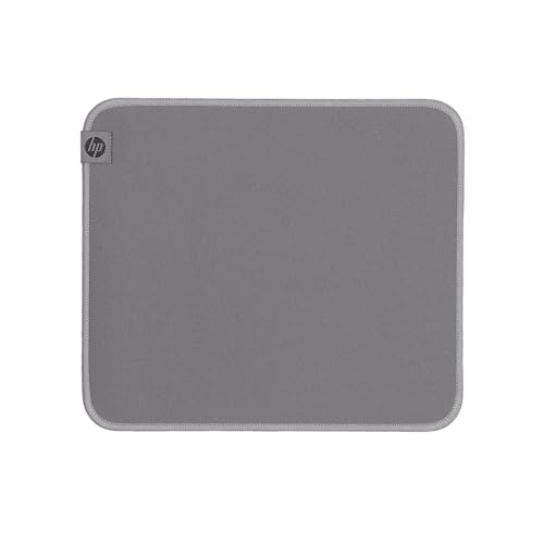 HP 100 Alfombrilla para Ratón Desinfectable (Base Anti Deslizante, Costuras Antidesgaste, Resistente a Salpicaduras, Deslizamiento Silencioso), Color Gris