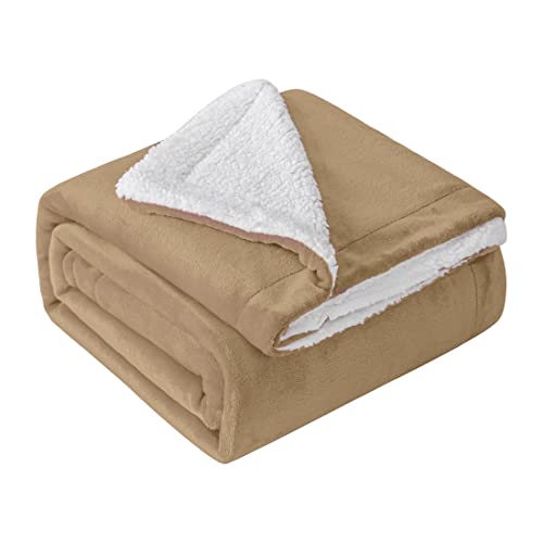 Mixibaby Hochwertige Wohndecken Kuscheldecken, extra Dicke warm Sofadecke/Couchdecke, Größe:150 cm x 200 cm, Farbe:Beige