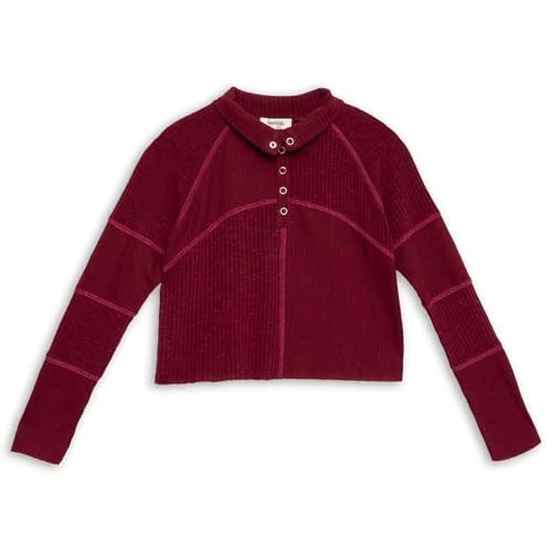 Speechless Girls' Long Sleeve Waffle Knit T-Shirt