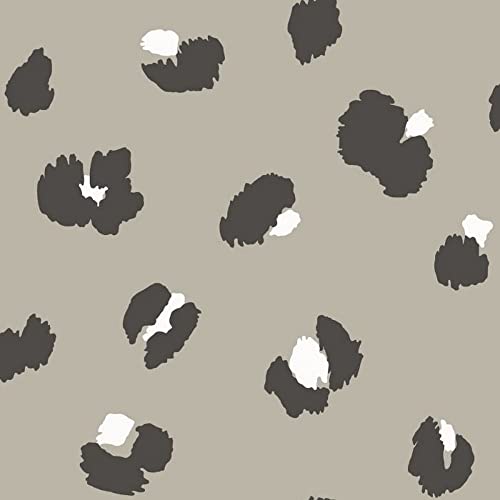Large Leopard Spot Wallpaper Taupe Holden 13030 - Pink/Black/Rose Gold