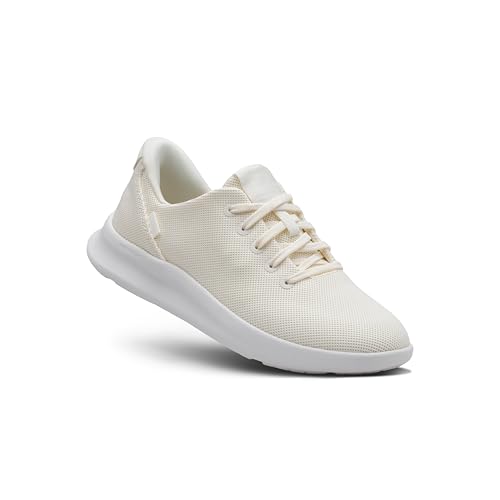 Kizik Madrid 2 Slip On Shoes for Women: Comfortable All-Day for Walking, Gym, or Casual Wear, Wide Toe Box Available, Slip in & Stand Out, Hands Free - Pristine/Bright White W6.5