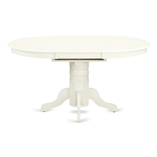 East West Furniture Avt-Lwh-Tp Dining Room Table Round Tabletop And 60 X 42 X 30-Linen White Finish #TOP3