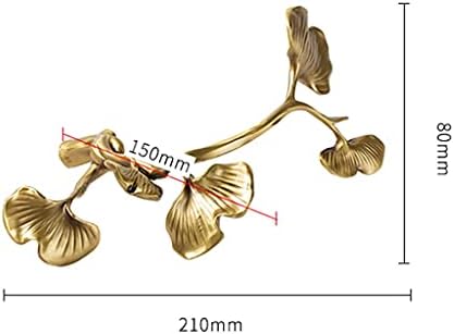 Curtain Holders for Wall Metal Curtain Tiebacks Set of 2 Artistic Creativity Ginkgo Leaf Curtain Wall Hook Window Treatment Holdbacks(Gold-21 * 15 * 8cm)