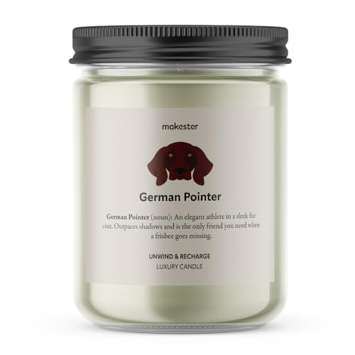 German Pointer Gifts - Luxury Soy Wax Candle - Vanilla, Jasmine, Sugared Almond - Makester, White - Image 2