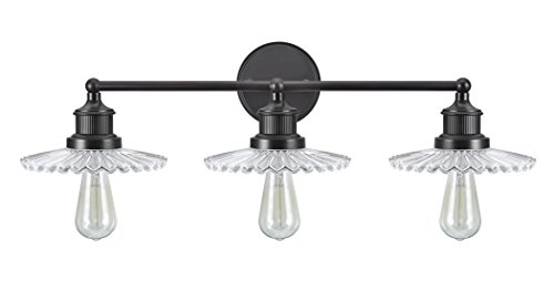 Aspen Creative 62107, Three-Light Metal Bathroom Vanity Wall Light Fixture, 38