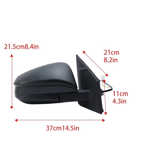 Rétroviseur droit RAV4 2016-2018 noir à 3 broches version US