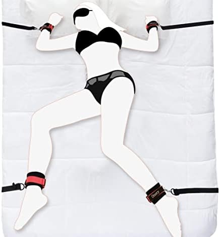 BDSM Sex Toys & Games Bondaged Kit Sex Set Eye Mask Blindfolds Soft Wrist and Ankle Handcuffs Straps Rope Bondage Restraints for Adults Couples Bed Sex