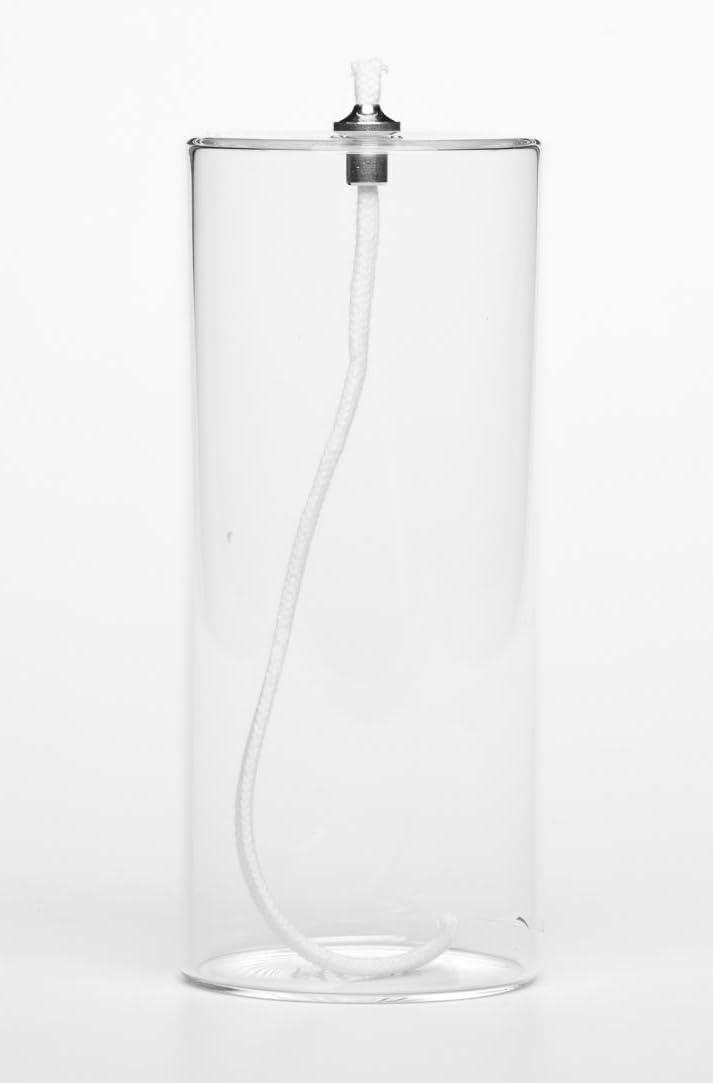 Firefly Dripless 6-Inch Refillable Glass Pillar Candle - Memory, Unity, Prayer and Window Candle - Use Alone or in a Holder or Lantern