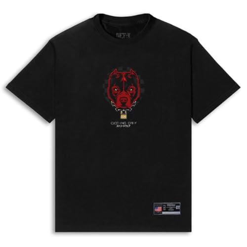 Camiseta Oversized Streetwear Off-Y Pitbull (BR, Alfa, G, Regular, preto)