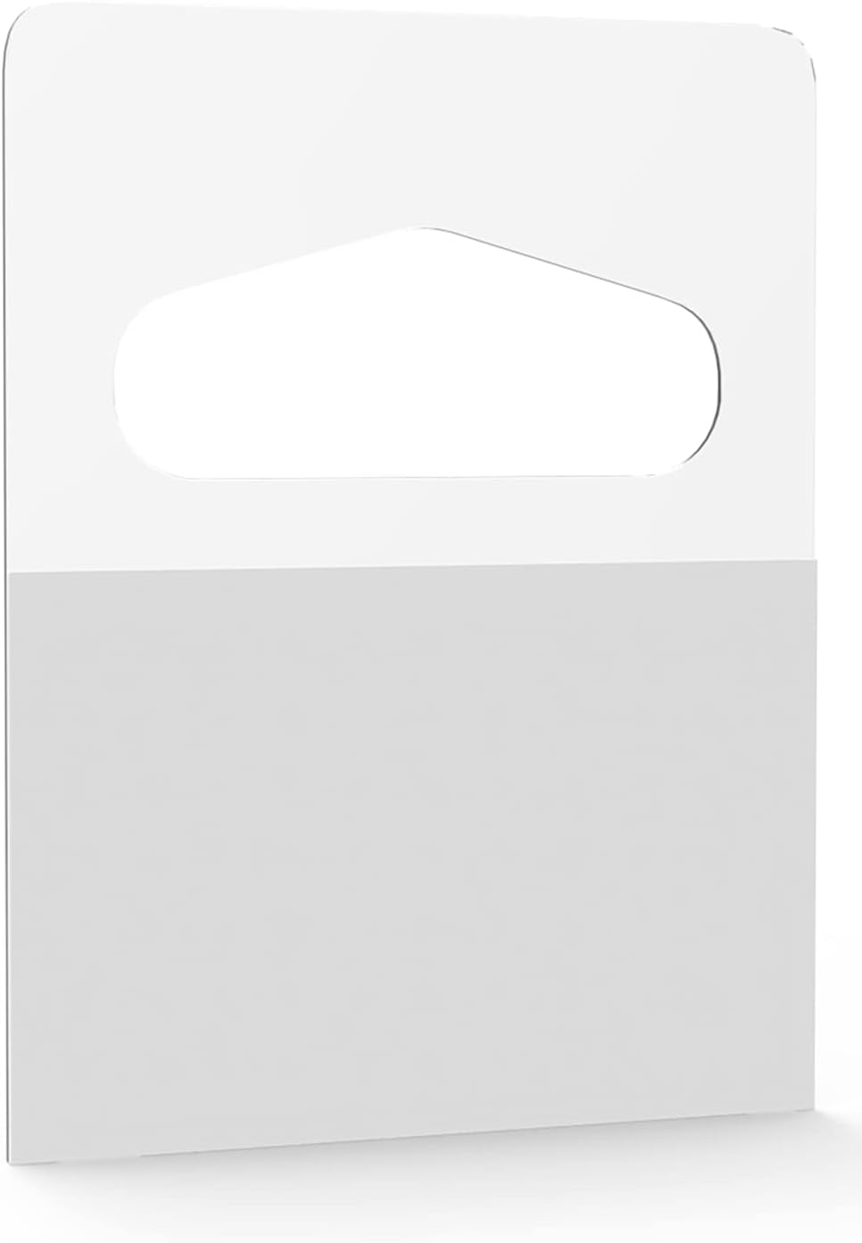 300PCS 1-1/4" X 1-5/8" Slot Hole Self Adhesive Hanging Tabs Heavy Duty Clear Plastic Hang Tags Hook for Store Retail Display Tab