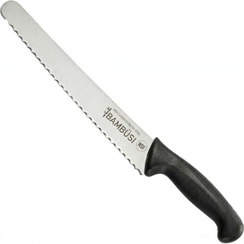 Bread Knife for Homemade Bread - 10 Inch Serrated Sourdough Cutter, Stainless Steel Bread Cutter for Artisan Loaf, Baguette, Bagel Slicer, Cake Slicer Knife Tool, Long Sharp Blade for Kitchen Baking