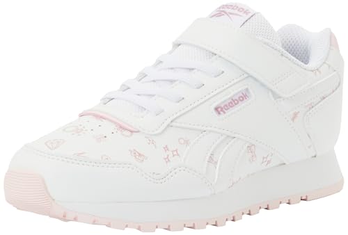 Reebok Glide Elastic Lace & Top Strap Basket, White/FROSTEDBERRY/DustyRose, 31 EU