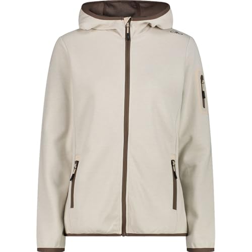 Veste hoodie femme CMP 4XL : fini les vêtements serrés avec ce sweat crème