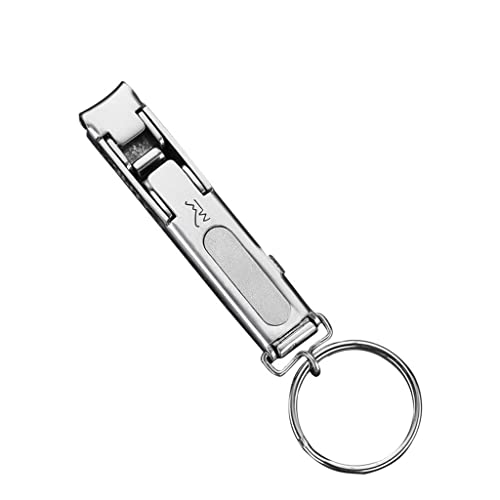 Stainless Steel Curved Clippers Professional Fingernail and Toenail Clippers with Keychain for Kinds Nails