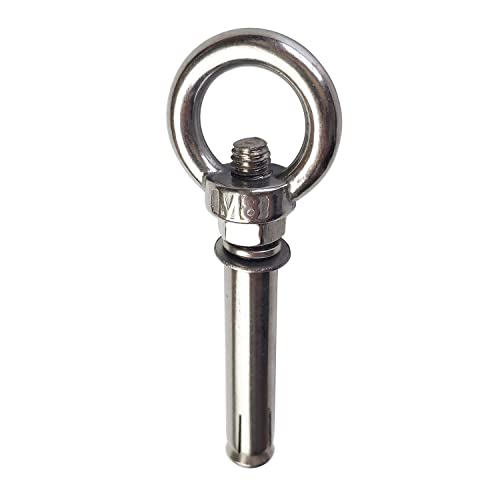 Image of Expansion Bolts Anchor Bolt 5 Pack M8*80mm 304 Stainless Steel Expansion Screws Bolts Eyes Ring Fastener Wall Concrete