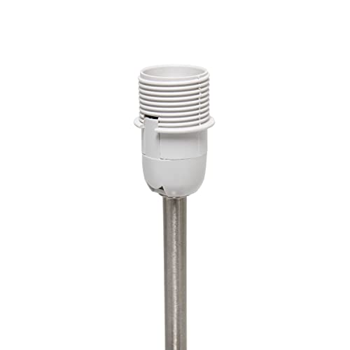 Simple Designs Lt2013-Wht-2Pk Sand Nickel Mini Basic Table Lamp With Fabric Shade 2 Pack Set #TOP4