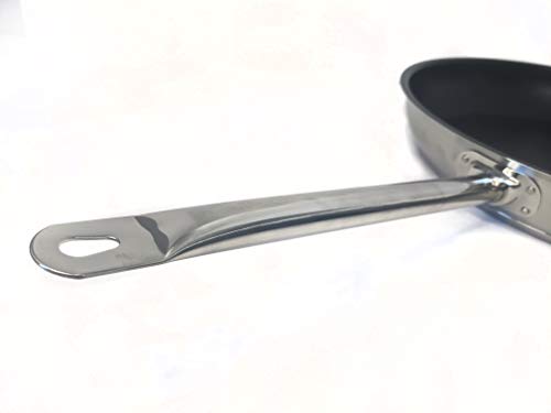 Update International (Sfc-14) 14" Induction Ready Excalibur-Coated S/S Fry Pan W/Helper Handle,Silver #TOP6