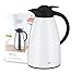 Produktbild alfi SIGNO ONE 1,0l, Coconut White mat, Edelstahl-Isolierkanne mit Hartglaseinsatz, Drehverschluss mit bequemer Drucktaste, Ausgießen mit Einer Hand, Edelstahlkörper lackiert, ideal als Kaffeekanne