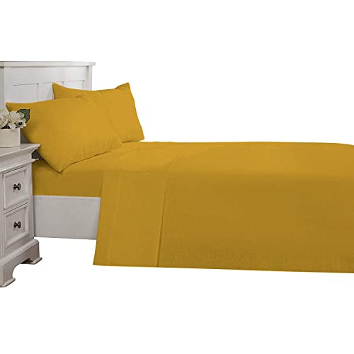 Kings Loft 4 Piece RV Sheet Set - 100% Egyptian Cotton, 1000 TC, Sheets for RV Camper RV Short Queen Size 4 PCs Sheet Sets - 18 Inch Deep Pocket - Easy Fit - RV Short Queen (60"X75"), Golden
