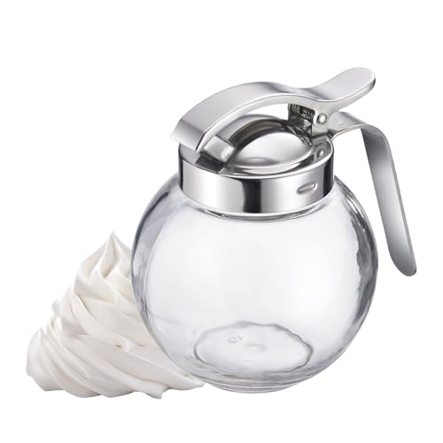 Westmark Dispensador de crema/miel, Capacidad: 250 ml, Vidrio/acero inoxidable, Rome, Transparente/plata, 65402260