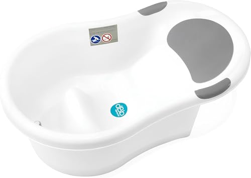 dBb Remond Baignoire avec Transat Intégré Bouchon de Vidange Têtière & Poignées en Caoutchouc Bain Bébé de 0 à 6 Mois Contenance : 10 Litres Baignoire...