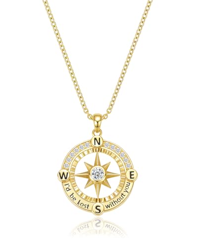 Compass Necklace for Women 