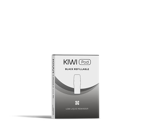 KIWI 2 Ersatz 2 Cartridge bei niedrigem Flüssigkeitsstand mit Kindersicherungssystem für die elektronische Zigarette KIWI 2, kein E-Liquid (Black)