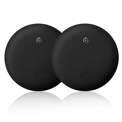 Roiciao 2 Pack Smart Air Tracker for Apple Find My (iOS Only), Key Finder Item Locator for Luggage,Wallet,Bicycle and More, IPX6 Waterproof, Comes with 2pcs Silicone Lanyard