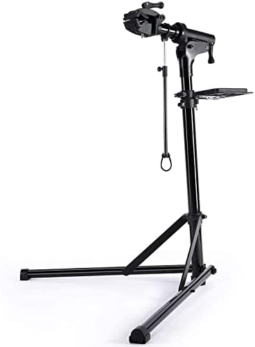 CXWXC Fahrrad Montageständer Aluminium Fahrrad Reparaturständer Klappbar Fahrradmontageständer für E-Bike/ Mountainbikes,Fahrrad Reparatur mit Magnetischer und 360°Drehbare Kopf